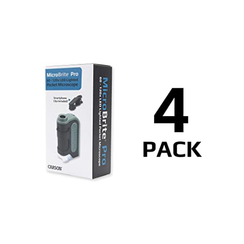 Carson MicroBrite Pro Kit with Pocket Microscope & Smartphone Adapter Clip
