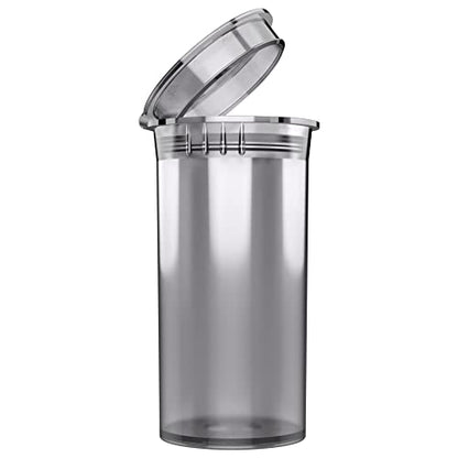Dragon Chewer 13 Dram CR Plastic Packaging Pop Top Containers - Child Resistant Travel Holder Vial Bottles - 315 qty (Smoke) - color: Smoke