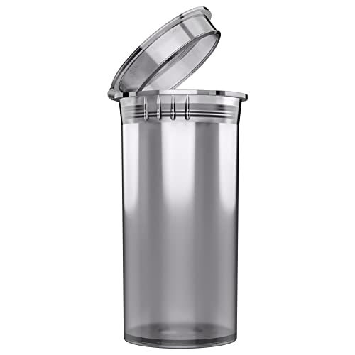 Dragon Chewer 13 Dram CR Plastic Packaging Pop Top Containers - Child Resistant Travel Holder Vial Bottles - 315 qty (Smoke) - color: Smoke