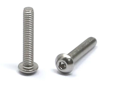iexcell 100 Pcs M2.5 x 14mm Thread Pitch 0.45 mm Stainless Steel 304 Hex Socket Button Head Cap Screws Bolts Kit - size: M2.5 x 14mm
