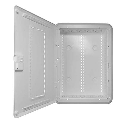 Legrand - OnQ 20 Inch Media Enclosure, Wifi Electrical Box, Cable Management Box for Distribution of Networking Service, Recessed Media Box Lets Signal Through, White, ENP2050-NA - size: 20 inch