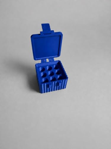 Peptide Case for Fridge, Vial Storage Box Holds 9 Vials 2ml 3ml, Blue - color: Blue