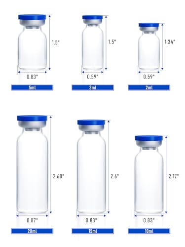 15mL Vials for Injections with Self-Healing Injection Port and Sealed Cap - size: 15ml