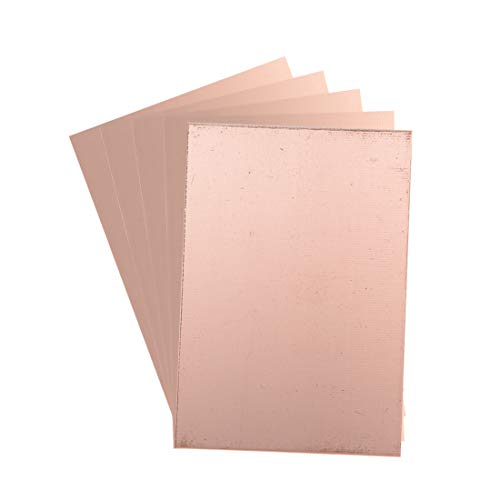 uxcell Double-Sided Copper Clad Laminate PCB Circuit Board, FR4 100x70mm 3.94x2.76 inch, 1.5mm Thickness DIY Prototyping PCB Board, Name Board, 5pcs - size: 100mmx70mmx1.5mm