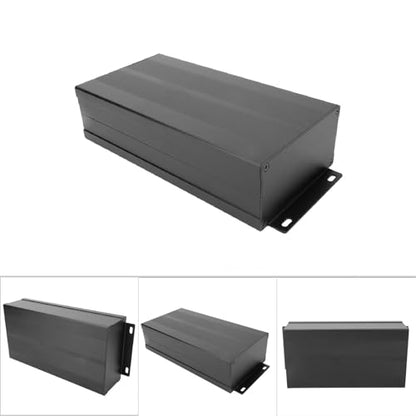 55 x 106 x 200mm / 2.2 x 4.2 x 7.9in Split Aluminum Enclosure Project Box, Enclosure Electronic DIY Circuit Board Project Aluminum Box Cooling Cases for Electronics ((Sand Black with Bent Plate))