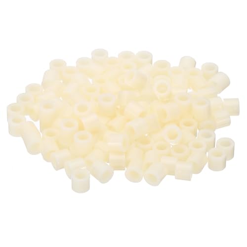 PATIKIL M4 Electrical Outlet ABS Spacers, 120 Pcs 4.2mm ID, 7mm OD, 6mm Length Washer Spacer Assortment Plastic Round Without Threaded,Switch and Receptacle Spacers for M4 Screws - size: 4.2mm ID x 7mm OD x 6mm Length