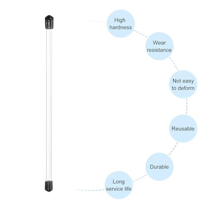 PATIKIL Clear Rigid Tube Round Plastic Tubing with Black Rubber Caps Polycarbonate Water Pipe, 305mm/ 12 Inch Length, 5mmx6mm/0.2"x0.23", 2 Set - color: Black,Clear, size: 0.2"x0.23"