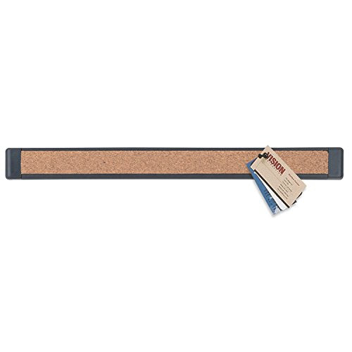 Quartet Connectible Bulletin Bars, 1 Inch x 1 Foot, Black Plastic Frame, 2 Bars per Pack (2440-2)
