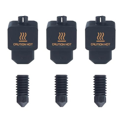 3D Printer Accessories H2D Silicone Sock(3Pcs) with 0.2/0.4/0.6mm Nozzle: Heater Block Cover - Avoid Filament Buildup High Temperature Resistance Insulation Without Heat Loss BCZAMD