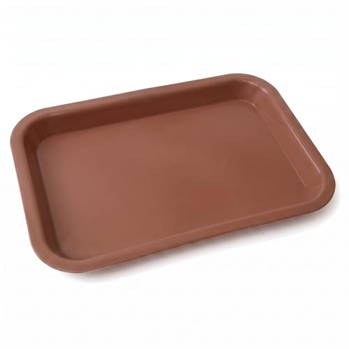 LA MIERE Pastel Lilac Dental Plastic Trays Autoclavable Procedure Flat Trays for Instrument, 13.25" X 9.75", Size F, Mocha Mousse - color: Mocha Mousse