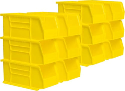 Akro-Mils 30230 AkroBins Plastic Storage Bins, 11"x5"x5", Yellow, 12-Pack - color: Yellow