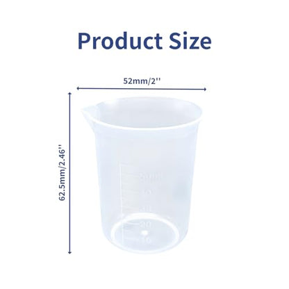 6 Pack 50ml Plastic Measuring Cup - size: 50ml