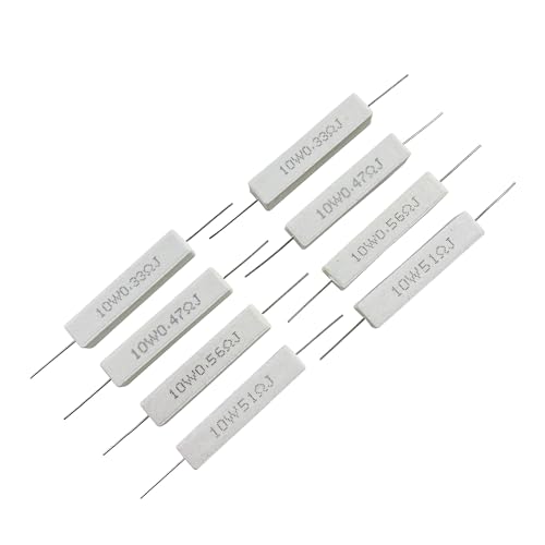 25 Values 10W Ceramic Cement Resistor Kit 0.05 Ohm - 100 Ohm - size: 0.05Ω-100Ω 50PCS