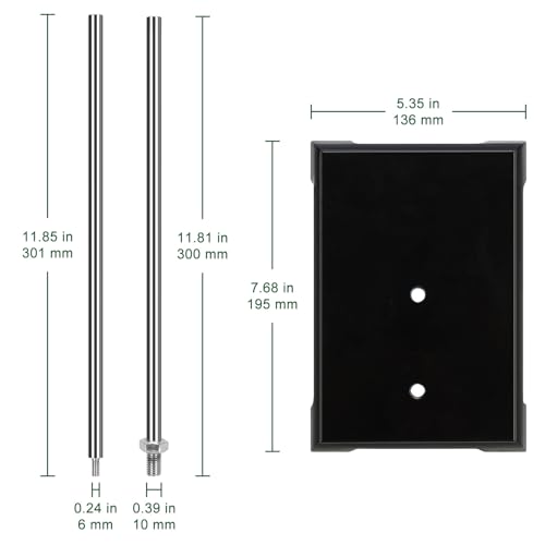 FunChem Heavy-Duty Lab Stand with Electroplated Steel Rod & Cast Iron Base, Stable Support for Laboratory Equipment