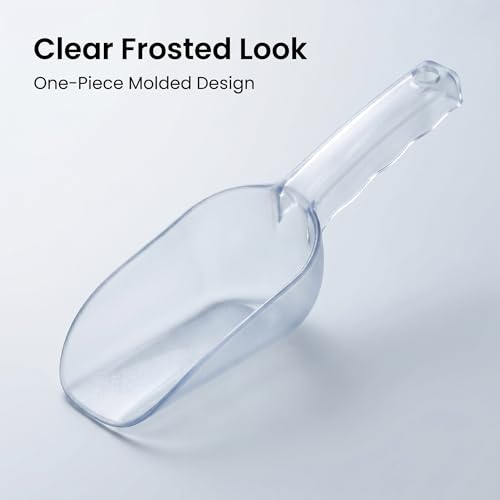 2Pcs Plastic Ice Scoop for Freezer Ice Maker Scoop Ice Bucket, Kitchen Scoop for Ice Cream Popcorn Coffee Beans Pet Food