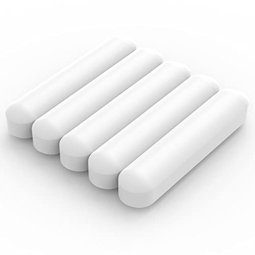 Labasics 5-Pack Magnetic Stir Bars, 40 mm PTFE-Coated Stirring Bars for Laboratory Mixers, White Stirring Rods for Stirrers - size: 40 mm