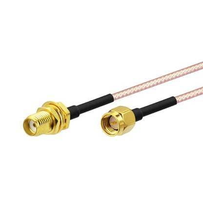 Superbat SMA Male to SMA Female Bulkhead RG316D Cable 6inch 50 Ohm 2-Pack - size: 6inch
