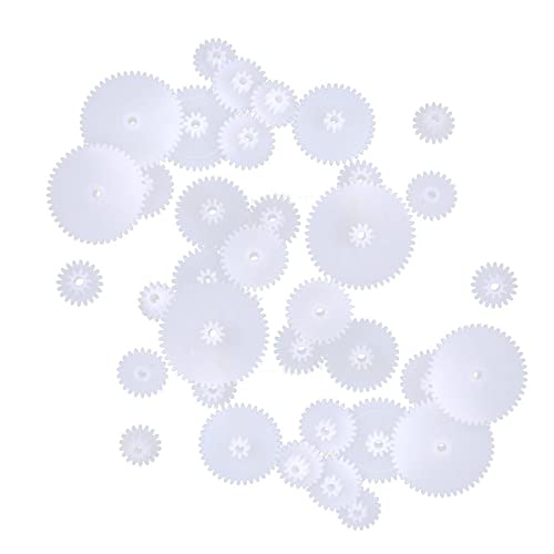 ZEZEFUFU 58 Pack Different Size Plastic Gear Modulus 0.5 Assortment RC Car Robot Toy Motor