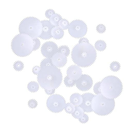 ZEZEFUFU 58 Pack Different Size Plastic Gear Modulus 0.5 Assortment RC Car Robot Toy Motor