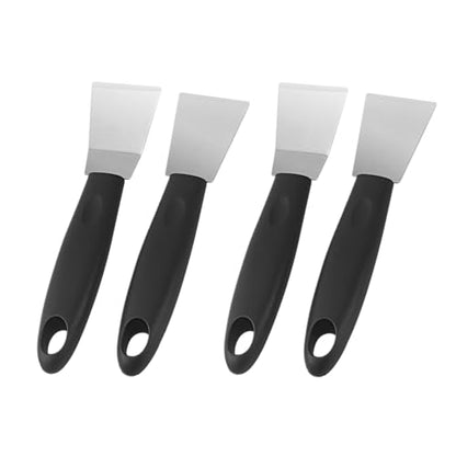 4 Pcs 3D Printer Scraper Tool Professional Stainless Steel 3D Printer Spatula with Straight & Curved Head and Ergonomic Handle for Effortless Model Stripping