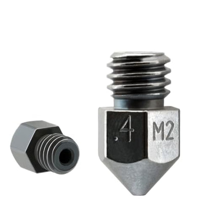 Microswiss MK8 Plated M2 Hardened High Speed Steel Nozzle (.4mm) - size: .4mm