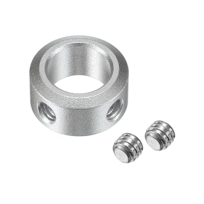 uxcell Set Screw Shaft Collar for 10mm Shaft, 4pcs Clamping Collars 16mm OD, 8mm Thickness, Aluminum Alloy Clamp-On Collar with M4 Set Screws and a Wrench