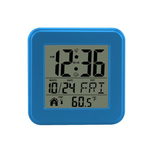 jomparis Small Digital Alarm Clock Battery Operated with Backlight for Bedroom Kids Room-Blue - color: Blue