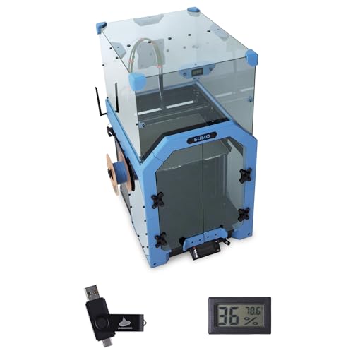 Sumo 3D Printer Enclosure Kit for the Prusa XL - Includes Plexiglass/Acrylic, Fasteners, Hex Rods, Magnets & Hygrometer (Tinted) - Printed Parts Not Included - color: Tinted
