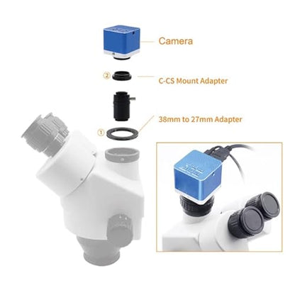 Garosa 0.5X CTV Microscope Lens Adapter 25mm C Mount for Trinocular Microscope CCD Camera Industrial Camera Interface Adapter with Microscope Lens C Mount Adapter