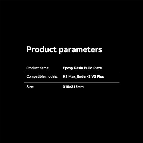 Creality K1 Max Build Plate Kit 315 * 310mm, Double Sided Epoxy Resin High-Strength Printing Platform for K1 Max, Ender 3 Max Neo, Ender 3 S1 Plus 3D Printers - style: K1 Max Epoxy Resin PEI Plate