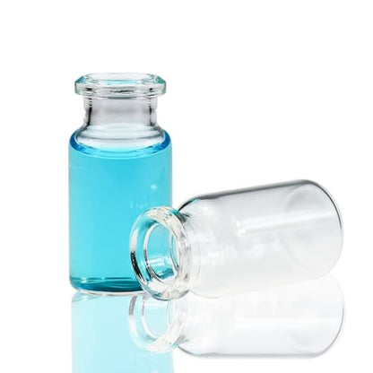 ALWSCI 10ml Borosilicate Glass Clear Flat Bottom Headspace Vial, 100 Pcs - size: 10ML & 22.5*46mm Vial