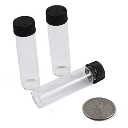 144 Pack Small Glass Vials with Screw On Cap, 1 2/3 Dram Gold Collection Vials - size: 1 2/3 Dram