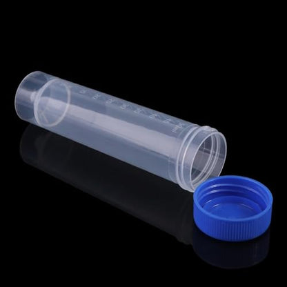 Centrifuge Tubes 10pcs 50ml Lab Analysis Bottles With Screw Cap Flat Bottom Laboratory Fittings With Scale Caps Pack Container
