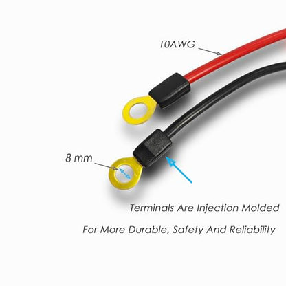 50A Anderson Plug Cable, 10AWG 1.64Ft Wire with Copper O-Ring - size: Anderson connector with copper ring