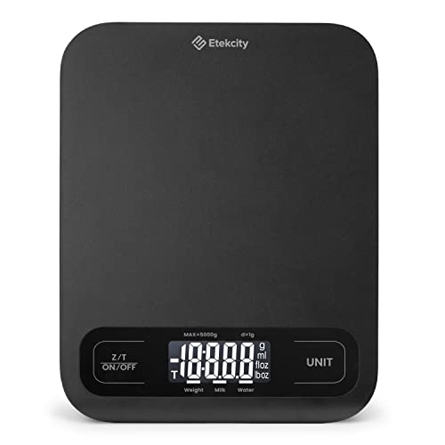 Etekcity Food Kitchen Scale, Digital Grams and Ounces, Large - color: Black