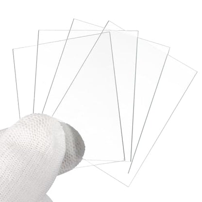PATIKIL 40x50mm Glass Streak Plate, 6pcs Lab Glass Slides Microscope Glass Slides Optical Optically Clear Glass Slides Smooth Edges High Transparency Transparent Uniform Thickness - size: 40x50mm