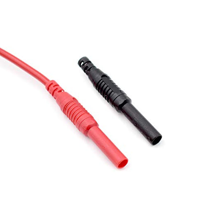 2Pcs Multimeter Test Lead Extension Male to Female Connector 4mm Banana Plug to Jack Heavy Duty 14AWG Silicone Wires Meter Leads Probes 3 Feet - size: Male to Female, style: 2Pcs-Length of 3 Feet