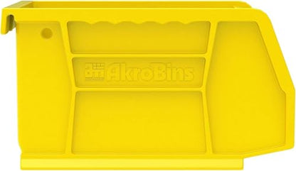 Akro-Mils 30210 AkroBins Plastic Storage Bin Hanging Stacking Containers, (5-Inch x 4-Inch x 3-Inch), Yellow, 24-Pack - color: Yellow