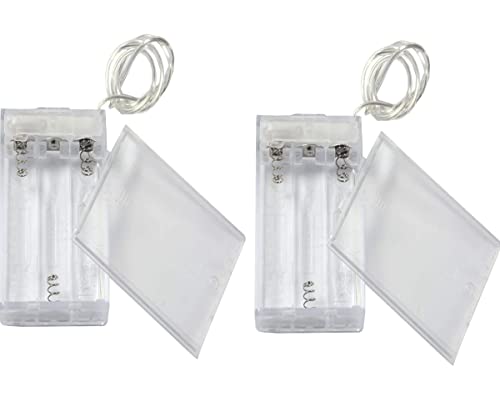 4PCS AA LED String Battery Holder and Screws,3 x 1.5V 3Slot AA Battery Holder and Switch for LED String Light DIY or Fixing - color: Style-B