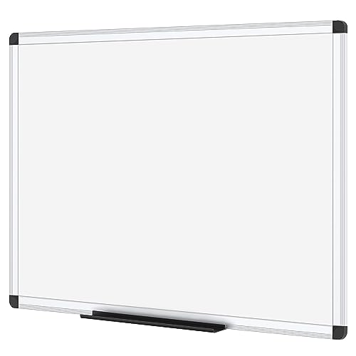VIZ-PRO Magnetic Dry Erase Board, 36 X 24 Inches, Silver Aluminium Frame - size: 36"W x 24"H