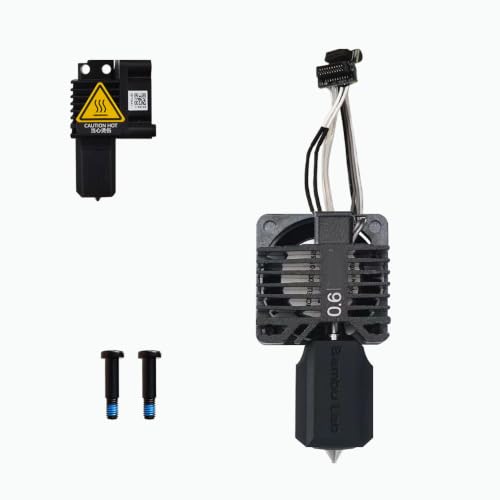 Bamboo Original P1P Hotend P1S Hardened Steel Hotend Kit Set with Fan, Complete Hot End Kit Assembly for Bambu LAB P1S,P1P 3D Printer (0.6MM)