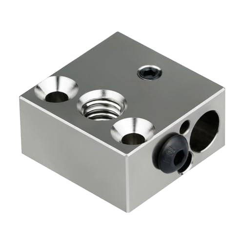 Updated High Temperature CR-10 Plated Copper Heater Block for MK8 Extruder Creality All Metal Hotend Ender3 V2 Ender 3 pro Ender 5 Pro Plus CR10 S4 S5 3D Printer (Copper)