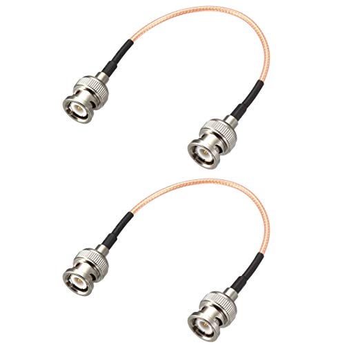 uxcell BNC Male to BNC Male Coax Cable RG316 RF Coaxial Cable 50 Ohm 0.5 Feet 2pcs for Video Signals,CCTV,DVR,Camera - size: 0.5 Feet