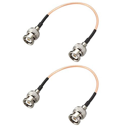 uxcell BNC Male to BNC Male Coax Cable RG316 RF Coaxial Cable 50 Ohm 0.5 Feet 2pcs for Video Signals,CCTV,DVR,Camera - size: 0.5 Feet