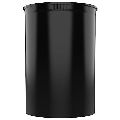 Dragon Chewer 160 Dram CR Plastic Packaging Pop Top Containers - Child Resistant Travel Holder Vial Bottles - 33 qty (Black) - color: Black