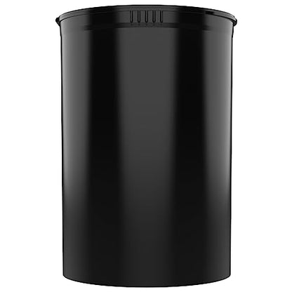 Dragon Chewer 160 Dram CR Plastic Packaging Pop Top Containers - Child Resistant Travel Holder Vial Bottles - 33 qty (Black) - color: Black