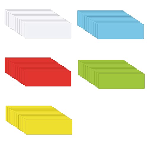 STTMGN Dry Erase Magnetic Labels (1x3,Pack of 60),Write On Magnets Sticker,Real Waterproof/Reusable for Classroom&Office&Cabinet&whiteboard&Fridge&More (Multicolor) - color: Multicolor 60pcs, size: 1X3"