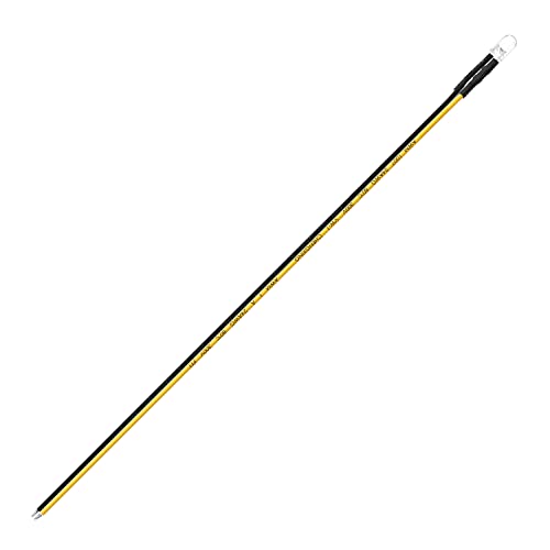CHANZON 20 pcs Pre-Wired 5mm Yellow LED Diode Lights (DC 12V) - color: F) Yellow (20pcs)