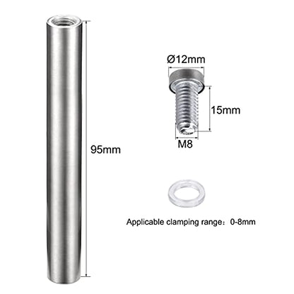 uxcell 1/2 Dia x 4"(12x100mm) Standoff Screws Wall Mount Sign Holders Acrylic Glass Nails 10pcs - size: 12mmx100mm