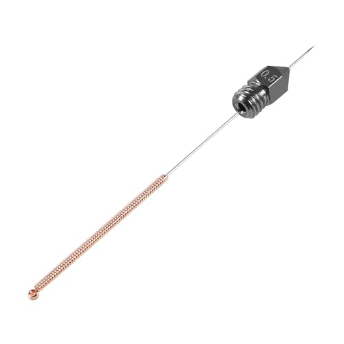 Aokin 3 Pcs 0.8mm Hardened Steel Nozzles MK8 Nozzles 3D Printer Nozzles and 3 Pcs 0.6mm Stainless Steel Nozzle Cleaning Needles for Creality Ender 3/3 Pro/3 V2, Ender 5/5 Pro, CR-10/10S, Makerbot - color: 0.8mm